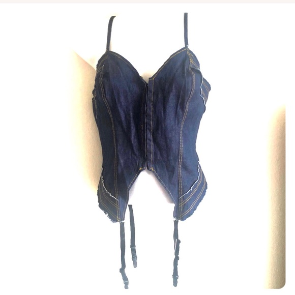 Designs by Faris Custom Made Denim Corset - Picture 4 of 8